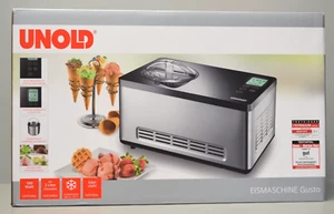 Unold 48845 Gusto Eismaschine mit Kompressor 180W 2L Edelstahl LCD-Display NEU - Bild 1 von 2