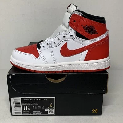 Jordan 1 Heritage Preescolar Talla 11.5c Nuevo AQ2664-161 Air Jordan Retro Alto OG Foto 1 de 4