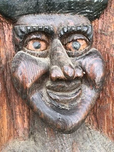 Hand Carved Antique Folk Art Coal Miner/snake Turban Carnival AAFA Terrell 1930 - Picture 1 of 9