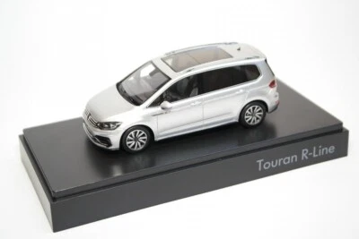 RARE VW TOURAN 5T 5Q R-LINE REFLEX SILVER 2018 MPV 1:43 SPARK (DEALER MODEL) - Image 1 of 2