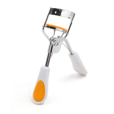 Orange Decor White Handle Pro Eye Curling Eyelash Curler Clip Beauty Makeup Tool - Image 1 of 3