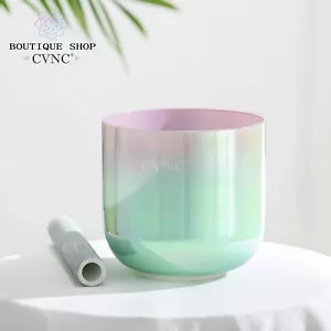 CVNC 432Hz 7" Dream Green Rosa Alchimia Chakra Cristallo Ciotola da Canto Suono Guarigione - Foto 1 di 5