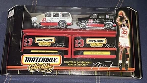 MATCHBOX Collectibles 1999 Michael Jordan 23 Chevy Tahoe NBA 2 Car Set NEW - Picture 1 of 3
