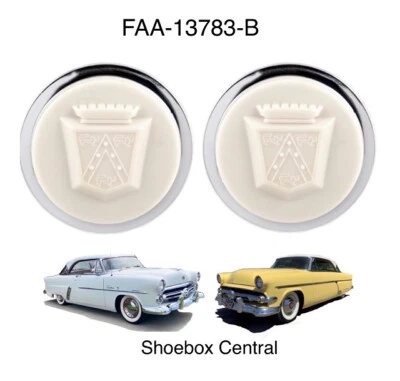 1952 1953 1954 Victoria Interior Courtesy Light Lenses PAIR - Image 1 of 2