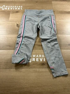 Athleta Girl Chit Chat Capri Size XL 14 Gray Striped - Picture 1 of 12