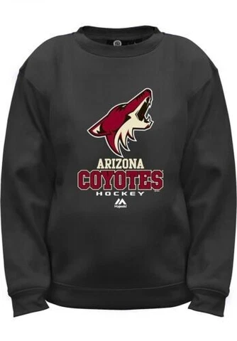 Majestic NHL Youth Arizona Coyotes Crew Neck Sweatshirt Cover