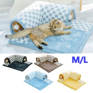 Cat Activity Rug Toy Cat Multicolour Cat Tunnel Bed for Indoor Cats - Picture 1 of 14