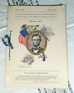 Vtg 1909 - ABRAHAM LINCOLN, 100th Birthday Anniversary, Waynesboro, PA - VG - Picture 1 of 8
