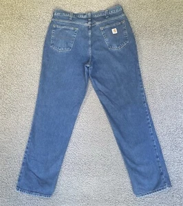 Carhartt Jeans Mens 36 Stretch Relaxed Fit Casual Denim Workwear Pants 36x34 - Picture 1 of 13