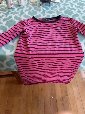 Vestido Camisa Polo Ralph Lauren Niña GRANDE 12-14 ROSA Azul Marino Rayas Foto 1 de 4