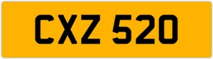 CXZ 520 C 3x3 DATELESS PRIVATE NUMBER PLATE CAM COL CHRIS CHAS CHARLIE CAL CON - Picture 1 of 1