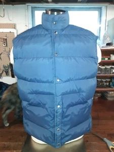 Skitique International Vintage Blue Ski Puffer Vest Down Fill Size Large - Picture 1 of 7
