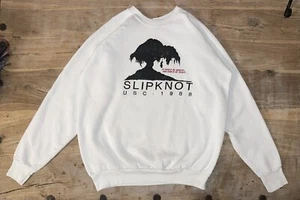Vintage 90s Suicide Graphic Print Sweatshirt Size M Rude Hang Man Pullover - Picture 1 of 8