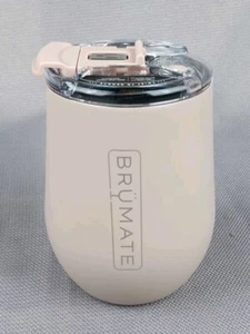 Brumate XL Mocha 14 oz Wine Glass Insulated Tumbler Lid Earthy New Mixed Drink - Picture 1 of 17