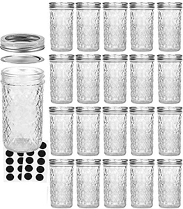 VERONES Mason Jars 12 OZ, Canning Jars Jelly Jars with Regular Lids, Ideal for J - Picture 1 of 12