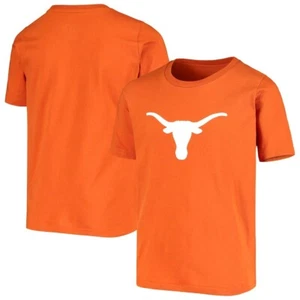 Youth Texas Longhorns Orange Primary Logo T-Shirt Size L (14-16) New Sealed - Picture 1 of 4
