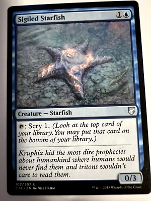 MTG Magic The Gathering Commander 2018 Sigiled Starfish Uncommon LP - Image 1 of 2