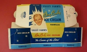 Vintage 1953 Bing Crosby Valley Farm’s Vanilla Ice Cream Box - Bild 1 von 7