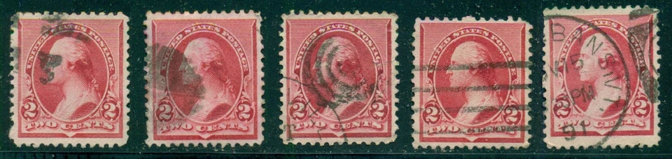 SCOTT # 220 USED, VERY FINE, 5 STAMPS, GREAT PRICE! - Image 1 of 1