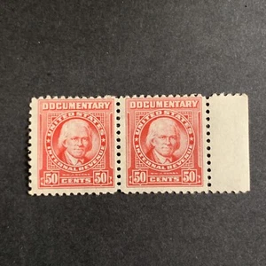 1/881 US Stamps Revenue Doc Series 1954 R664 50c Pair MNHDG Nice Center Fresh - Picture 1 of 2