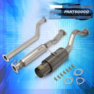 For 02-06 Acura RSX Type S N1 2.25" Steel Catback 4.5" Muffler Tip Gray GODSNOW Foto 1 de 4