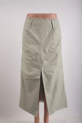 Falda Mujer Zara Talla M Cuero Verde Forro Seda Edición Limitada 6098/995 DEFECTUOSA Foto 1 de 4