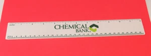 Vintage Chemical Bank Midland Michigan Dow advertising 12 inch plastic ruler USA - Picture 1 of 2