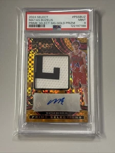 2024-25 Panini Select Matas Buzelis Prime Selections Gold Auto /10 Psa 9 - Picture 1 of 2