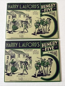 1931 Harry L Alford HUNGRY FIVE IN IRELAND tromba + 2° parti clarinetto Bb ottime condizioni - Foto 1 di 11