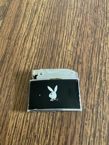 VINTAGE PLAYBOY BUNNY LOGO BLACK FLAT CIGARETTE LIGHTER 1960s Not Sure If Works - Picture 1 of 8