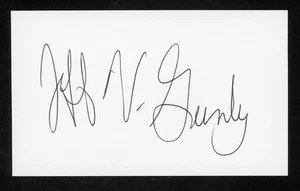 Jeff Van Gundy ehemaliger NBA Cheftrainer; Knicks & Rockets signierte 3x5 Karte E28267 - Bild 1 von 1