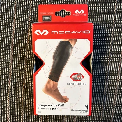 NEW MCDAVID COMPRESSION CALF SLEEVES  SIZE Medium  #6577M - Image 1 of 2
