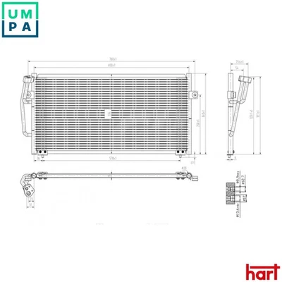 CONDENSER AIR CONDITIONING 606 217 FOR MITSUBISHI SPACE/STAR/MPV CARISMA 1.9L - Image 1 of 4