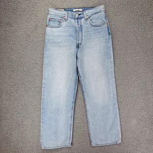 Levi's Ribcage Straight Ankle Jeans Women's 30 x26 Blue Stretch Denim Med. Wash - Picture 1 of 14