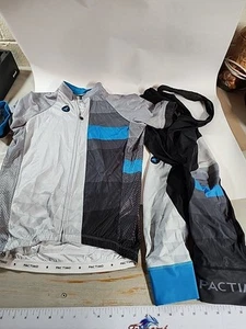 Men's Pactimo Size Sm Blue Grey Bib Shorts & Jersey Geometry Shapes Triangles - Picture 1 of 20