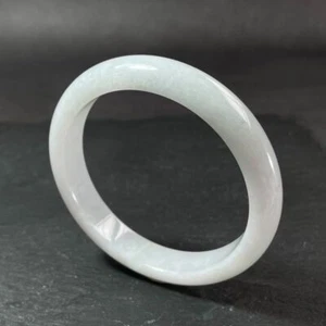 【KATHY JADE】 Emerald White Jadeite Jade Bangle Bracelet《60mm》《Grade A》 - Picture 1 of 1