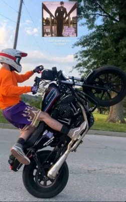 Escape corto Harley Sportster 2 en 1 XL883 XL1200 hierro 48 04-22 Foto 1 de 4