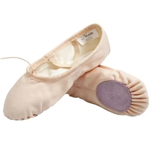Mujeres Zapatos de Baile de Ballet de Lona Yoga Gimnasia Cuero Suela Dividida Zapatilla Plana - Imagen 1 de 26