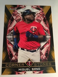 2018 Topps Finest Cornerstones Jumbo 5x7 Miguel Sano Twins FCMS Gold 01/10 - Picture 1 of 1