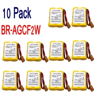 Paquete de 10 baterías BR-AGCF2W A98L-0031-0011#L 6V 2200mAH para FANUC + enchufe - Imagen 1 de 5