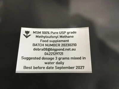 MSM inc bag weight 99.9% pure Ten kilo - image 1 of 3