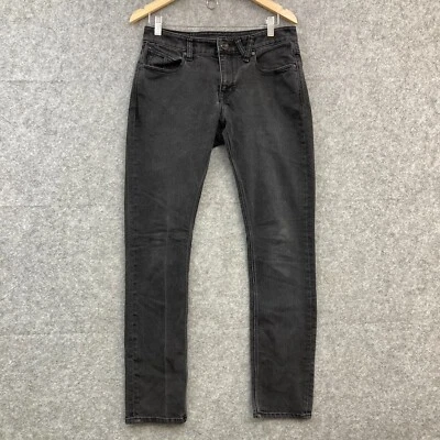 Volcom Jeans Mens 30 Black Slim Tapered Mid Rise Zip Denim 52029 - Image 1 of 4