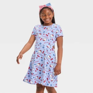 New Sanrio Hello Kitty Navy Blue Soft Dress Girls Cat Kitten SIZE:XL NEW - Picture 1 of 7