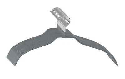 WENKO Kleiderbügel 20er Set gummiert Anti Rutsch Bügel Metall Rutschfest Schmal