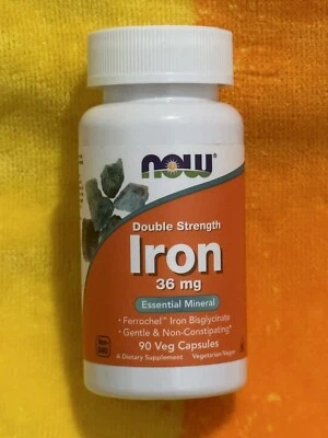NOW FOODS Hierro Doble Fuerza 36mg 90 Cápsulas Vegetales Foto 1 de 4