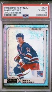 2018 O-Pee-Chee Platinum #142 Mark Messier Arctic Freeze 59/79 PSA 10 GEM MINT - Picture 1 of 2