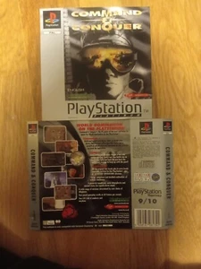 PS1 COMMAND & CONQUER Platinum FRONT & BACK INLAYS / INSERTS ARTWORK NO GAME - Picture 1 of 2