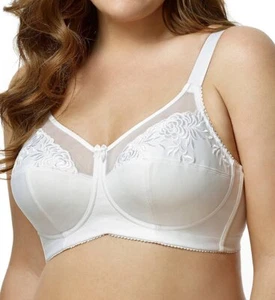 Elila 1301 Embroidered Microfiber Wireless Soft-cup Bra - Picture 1 of 5
