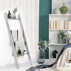 Durable 4-Tier Wall Leaning Ladder Shelf Stand-Gray