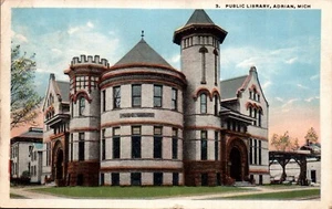 POSTCARD PUBLIC LIBRARY ADRIAN MICHIGAN - Imagen 1 de 2